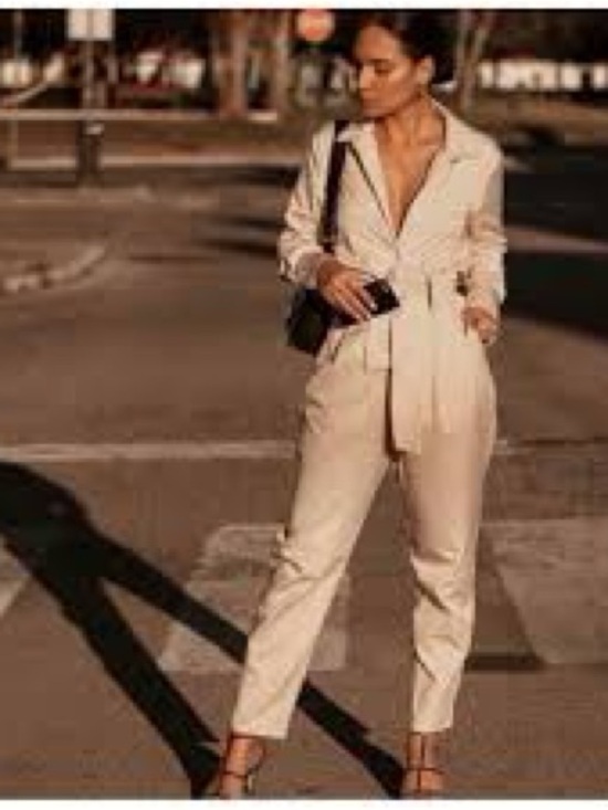 Zara Pants - Zara Women's Jumpsuit in Light Beige Size XS